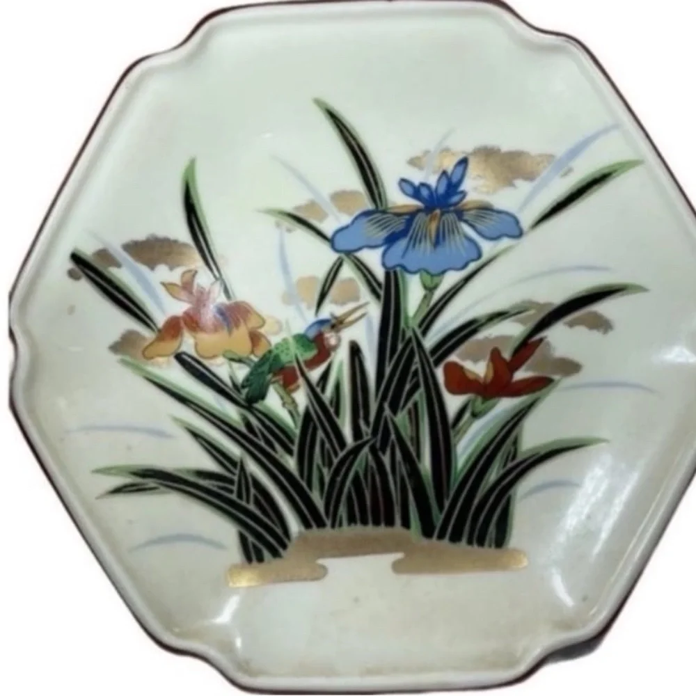 Elegant Andrea by Sadek Japanese Plate – Bird & Bamboo Design